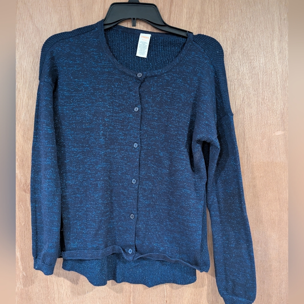 Sparkly Navy Blue Cardigan Sweater